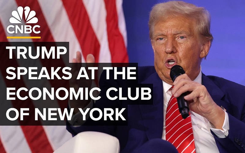 Former President Donald Trump speaks at the Economic Club of New York — 9/5/2024