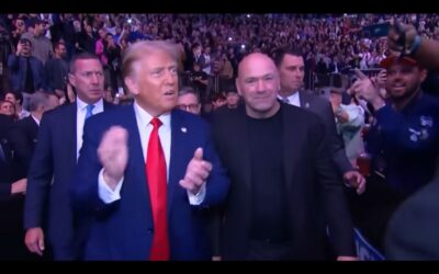 President-elect Donald Trump arrives at Madison Square Garden alongside Elon Musk #UFC309